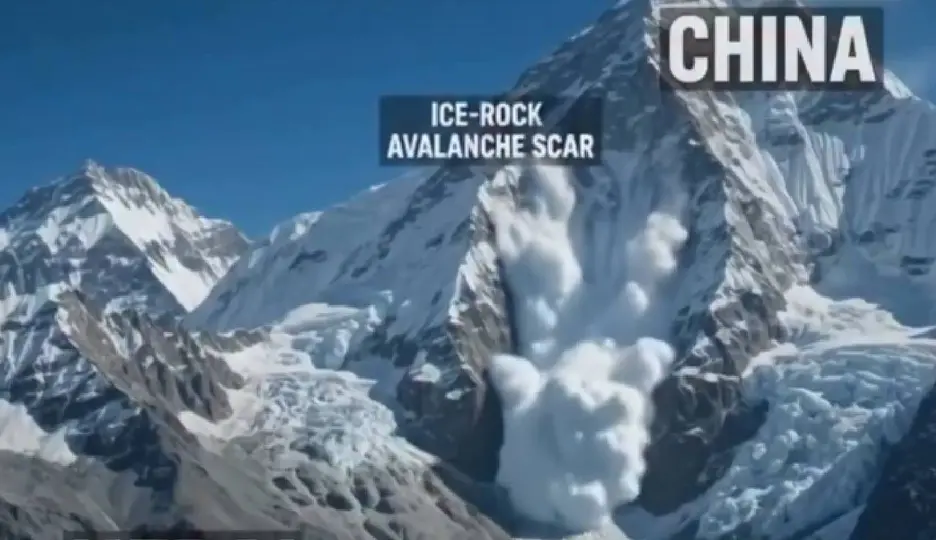 Sistemas de monitoreo satelital analizan las zonas de desprendimiento en la cordillera del Himalaya / Captura de pantalla