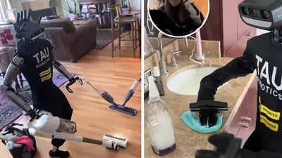 VIDEO: Robot humanoide limpia una casa por 30 dólares la hora