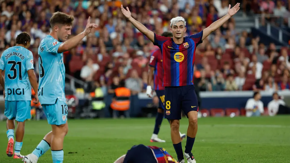 Pedri, con Barcelona | AP