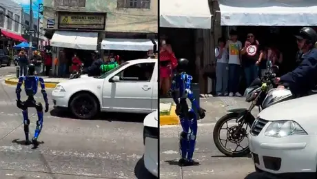VIDEO: Robot humanoide se convierte en “justiciero peatonal” en Guadalajara