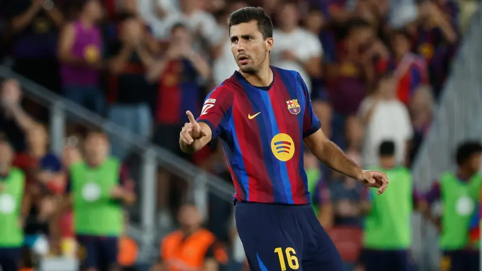 Rodri con Barcelona en el partido ante Athletic | AP