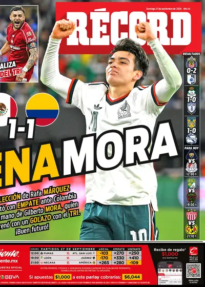 Portada RÉCORD 27 de septiembre de 2026