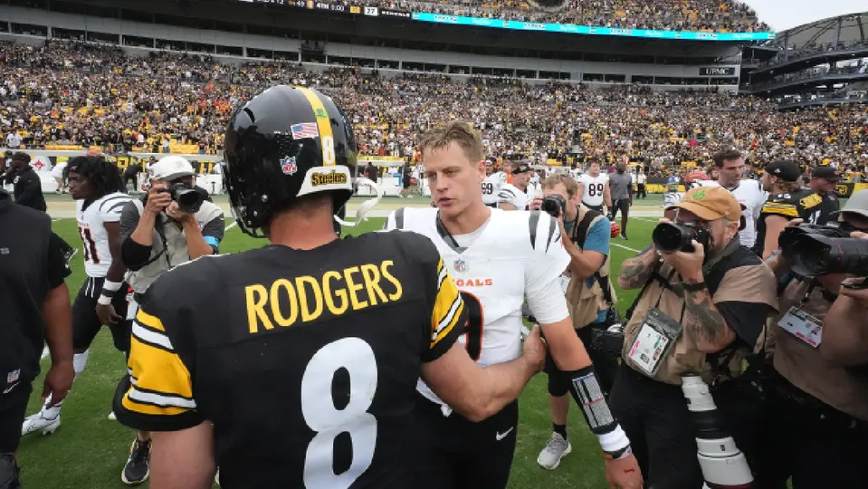 Aaron Rodgers y Joe Burrow, tras duelo entre Steelers y Bengals | AP