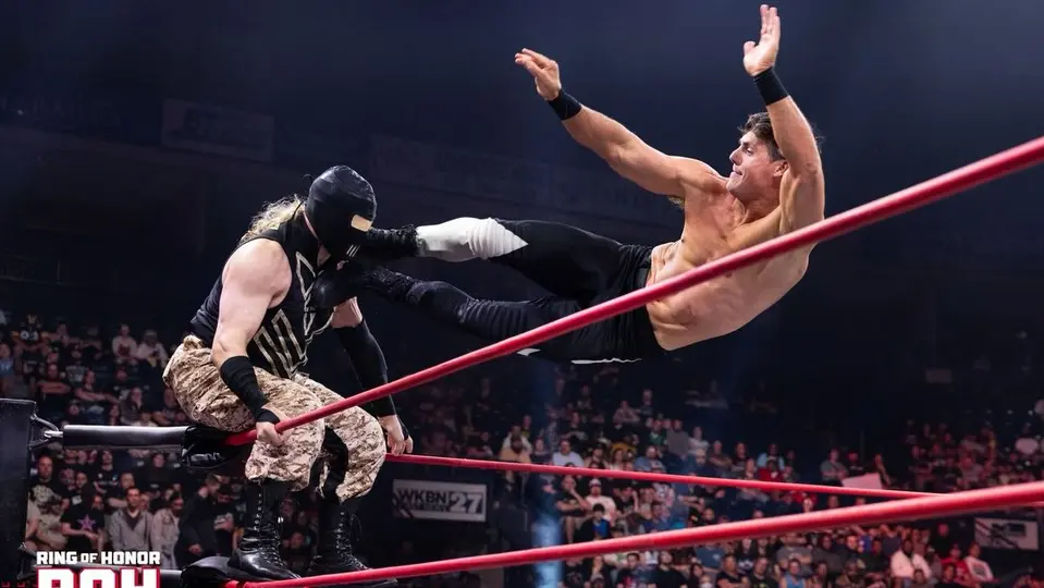 Steven Borden en lucha dentro de ROH | IG: @stevenborden