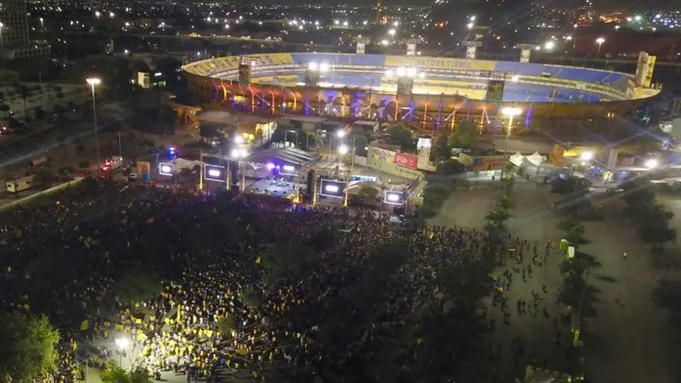 Tigres celebró título con 150 mil aficionados en el Volcán