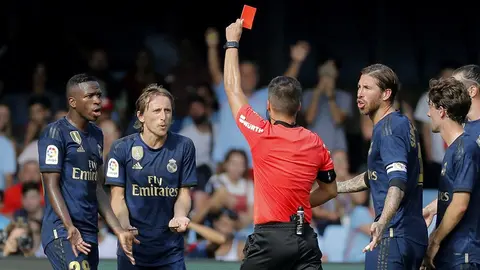 Luka Modric, primer expulsado de la Liga española en la temporada