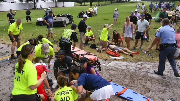 Relámpago lesionó a seis en torneo de golf en Estados Unidos