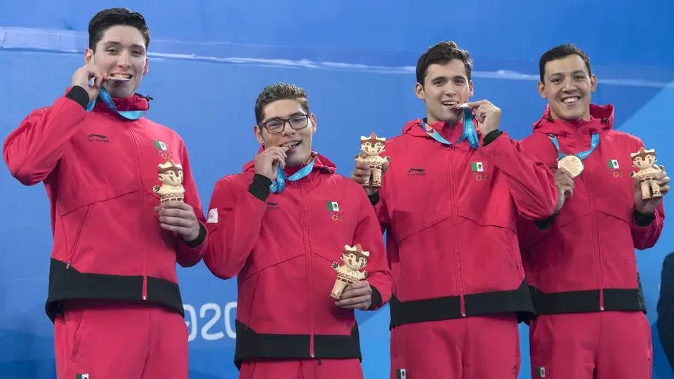 México consiguió histórico Bronce en relevo masculino 4x100