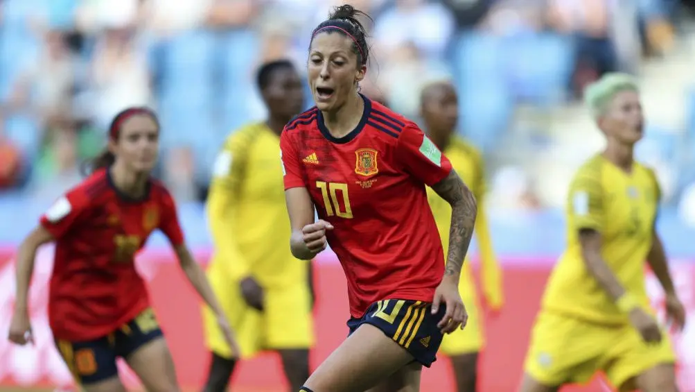 Jennifer Hermoso festeja uno de sus goles frente a Sudáfrica | AP