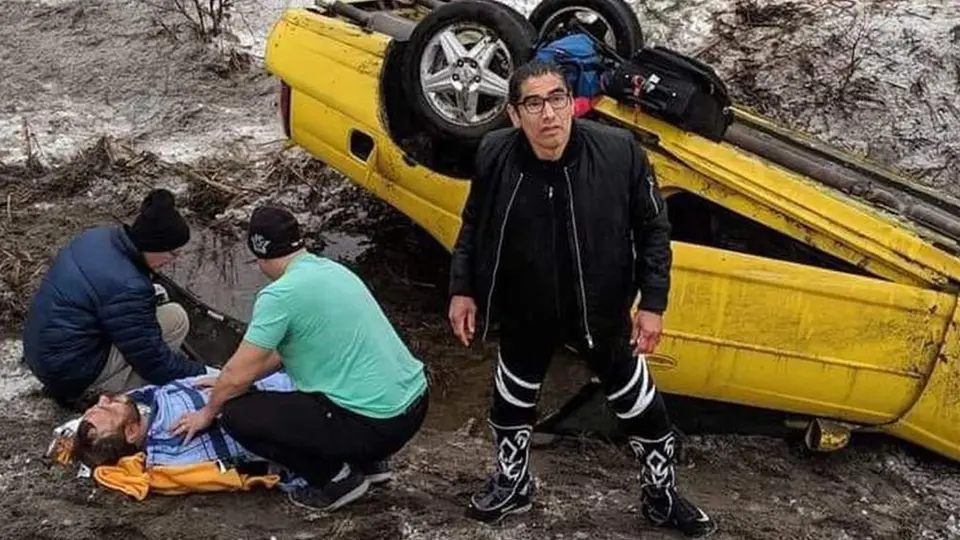 Psicosis salvó a promotor en un accidente de auto