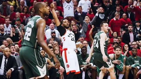 Raptors impone su localía a Bucks y empata la Final del Este