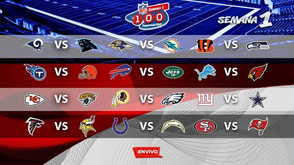 NFL en vivo y en directo Semana 1 domingo