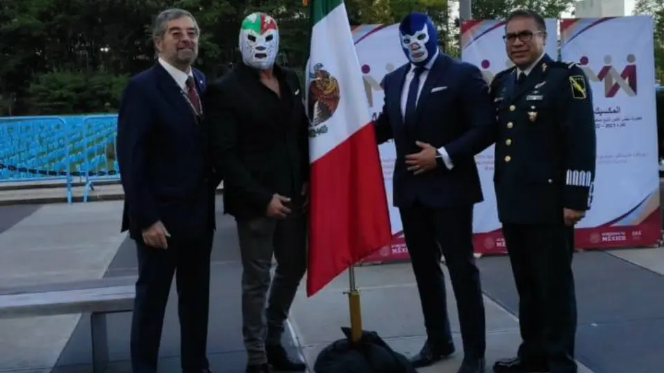 Blue Demon Jr. y Dr. Wagner Jr. visitaron sede de la ONU en Nueva York
