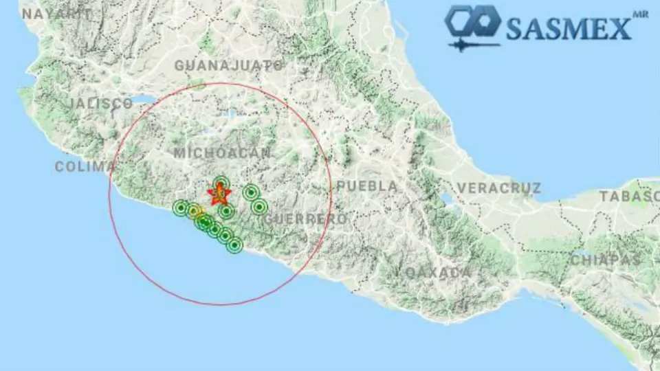 Se registra sismo de magnitud 5.3 en Michoacán