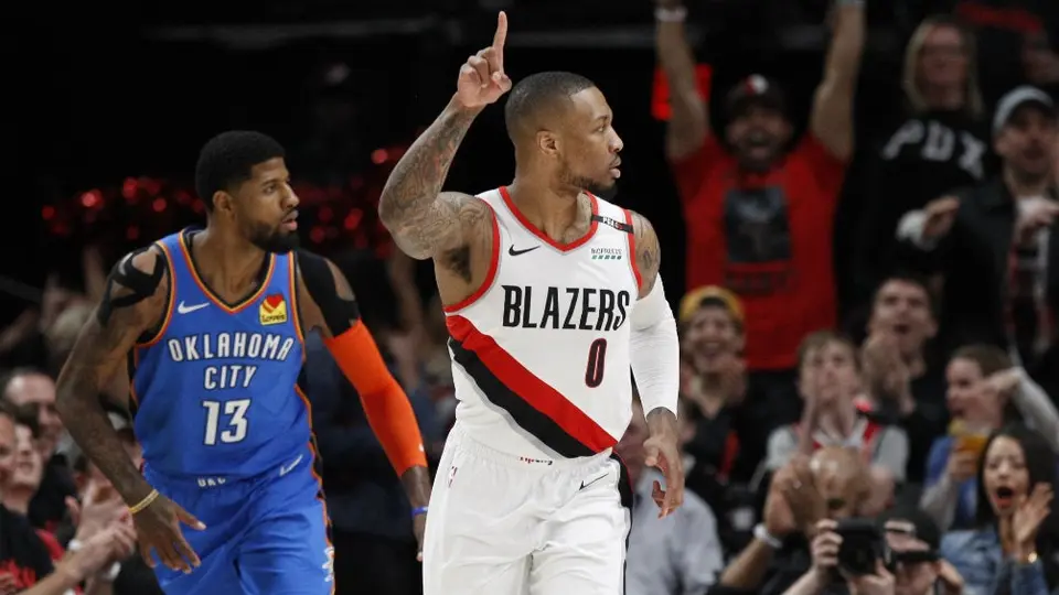 Damian Lillard guía primera victoria de Trail Blazers ante Thunder en Playoffs