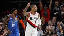 Damian Lillard guía primera victoria de Trail Blazers ante Thunder en Playoffs