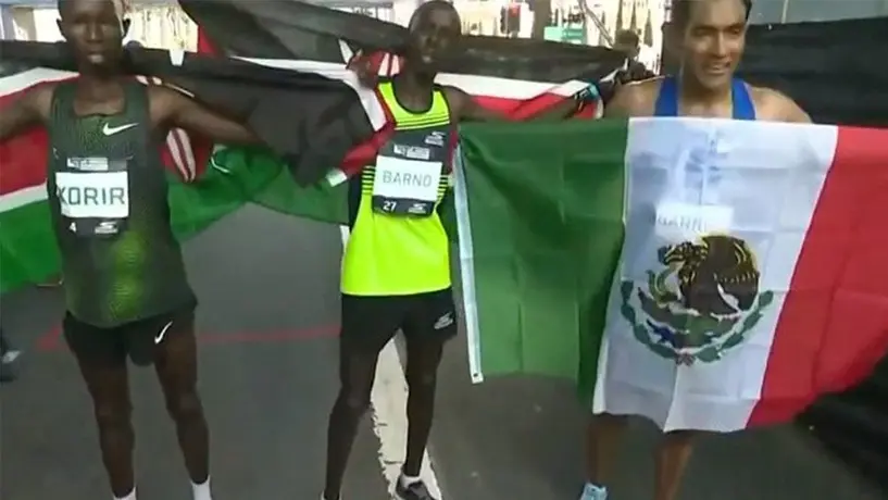 Juan Luis Barrios, tercero en maratón de Los Angeles