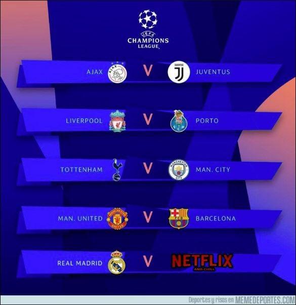 Diviértete con los mejores memes del sorteo de Cuartos de Champions