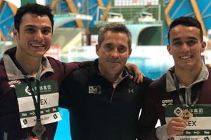 Yahel Castillo y Juan Celaya ganan Bronce en Serie Mundial de Clavados