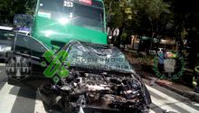 Choque múltiple en Paseo de la Reforma deja seis heridos