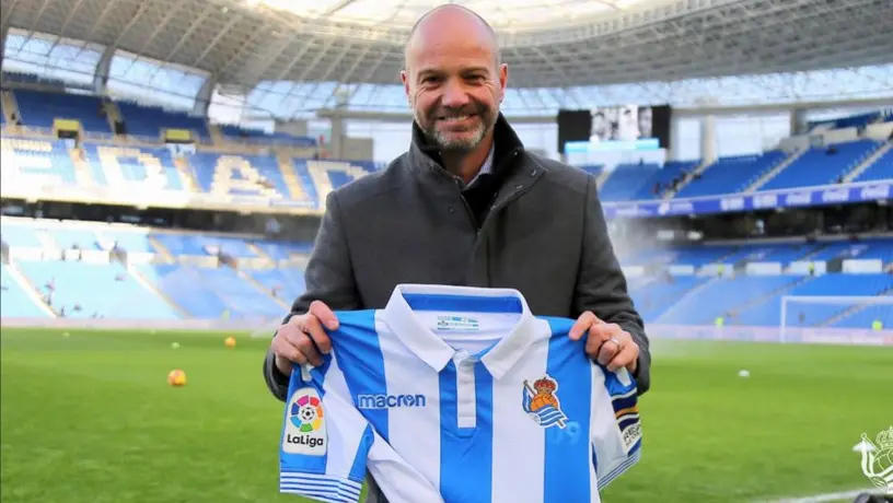 Luis García visita Anoeta y recuerda su etapa en la Real Sociedad