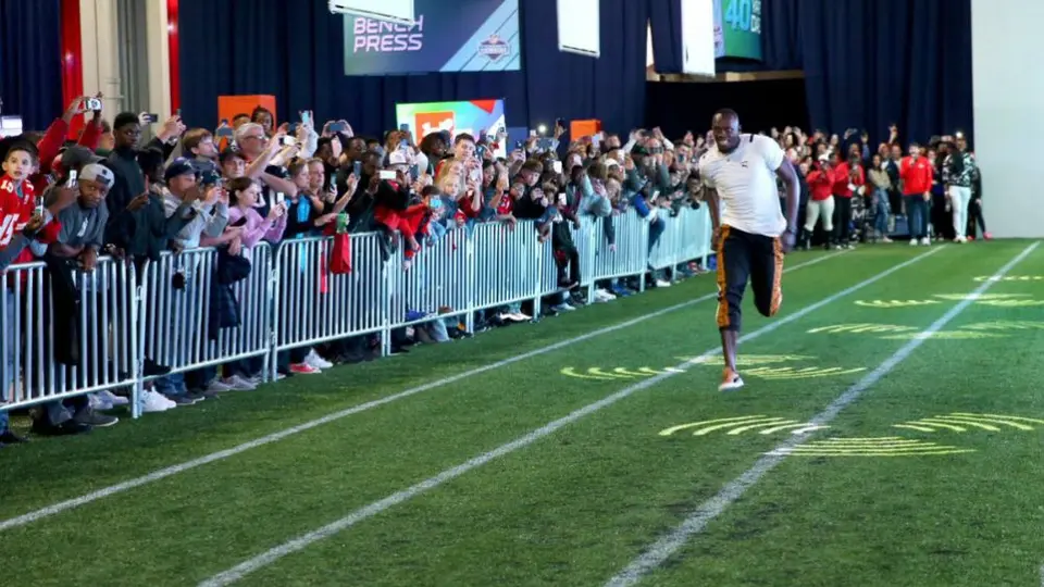 Usain Bolt empata récord de velocidad en 40 yardas de NFL