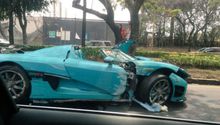 Revelan video del accidente de coche de lujo en Reforma