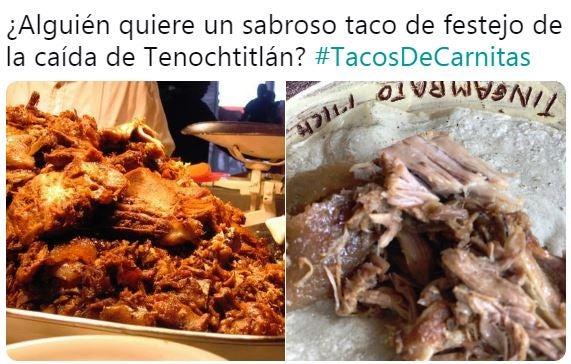 Ríete con los memes de la relación entre las carnitas y la caída de Tenochtitlán