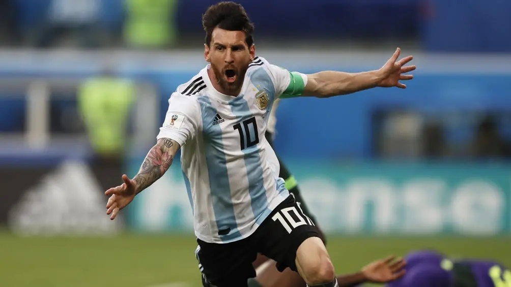Messi celebra una anotación en Rusia 2018 | MEXSPORT