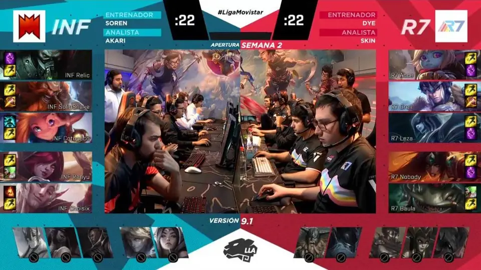 Infinity continúa invicto en LLA a costa de Rainbow7