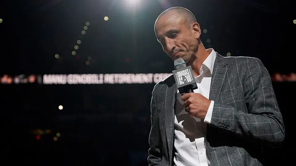 Spurs retiran el número de Manu Ginóbili  en una noche 'mágica'