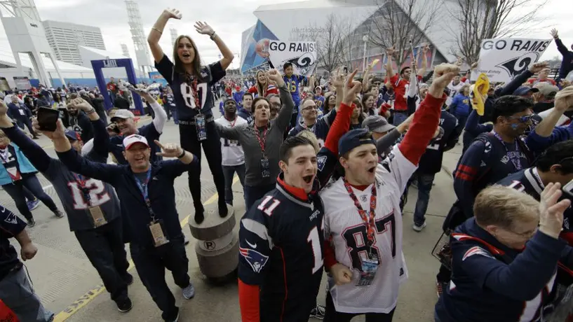 Seguidores de Patriots, mayoría en el Mercedes-Benz Stadium