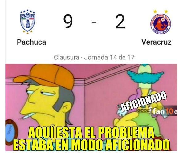 Memes se burlan de la vergonzosa goleada contra Veracruz
