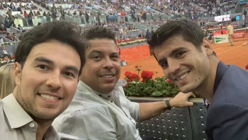 Checo Pérez convive con Ronaldo y Morata en el Abierto de Madrid