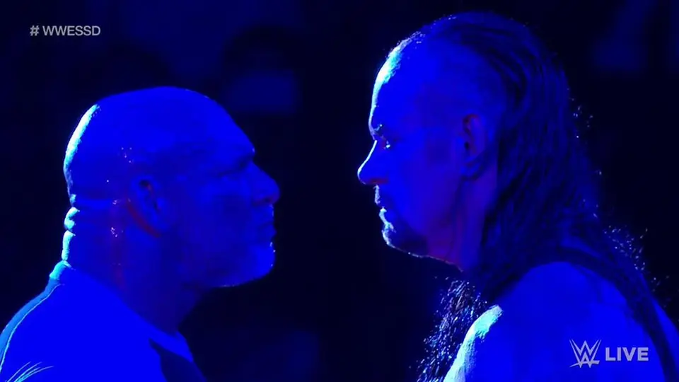 Goldberg encaró a The Undertaker antes de su lucha en Super Showdown
