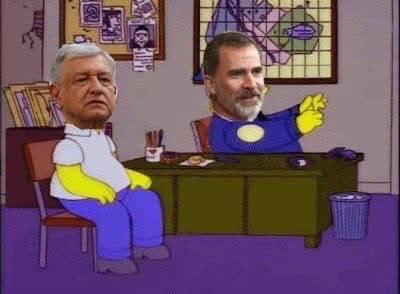 Memes de AMLO y el Rey de España 'conquistan' las redes