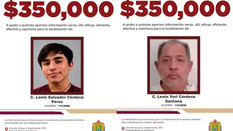 Fiscalía de Veracruz ofrece 700 mil pesos por información sobre presunto feminicida y su padre