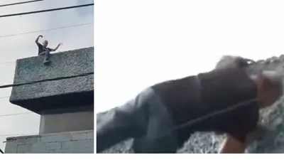 VIDEO: Hombre se lanza desde una azotea en la alcaldía GAM