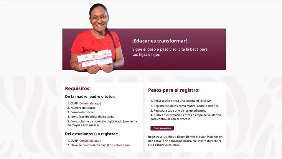 Las familias pueden solicitar el apoyo económico por internet, a través del portal oficial de la Beca Rita Cetina y con una cuenta Llave MX./@gobiernodmx