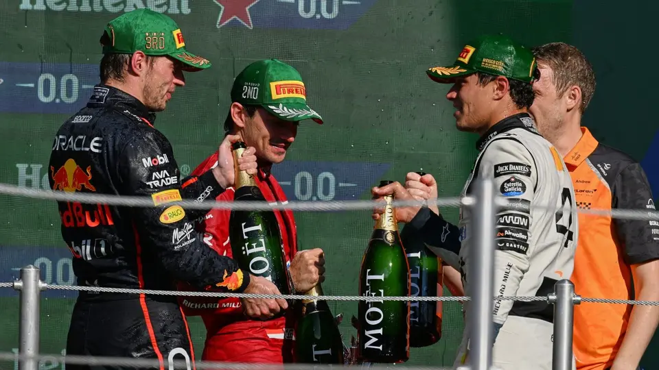 Verstappen, Leclerc y Norris en el podio del Gran Premio de México 2025 | MEXSPORT
