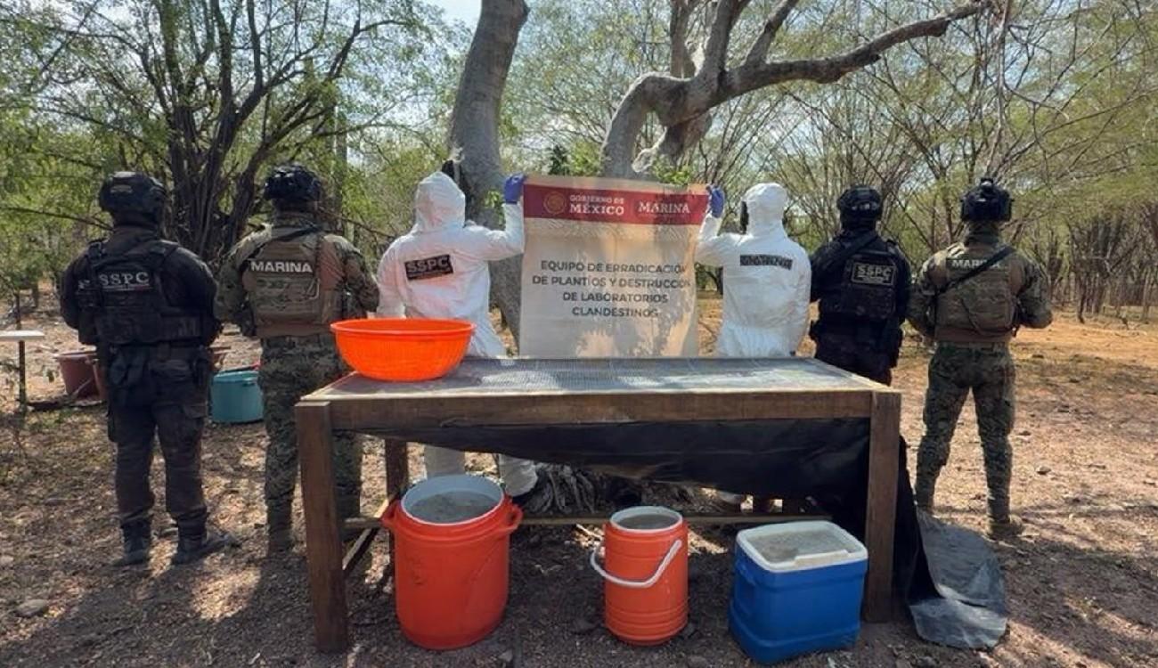 Desmantelan narcolaboratorio en Culiacán: decomisan 100 kilos de droga y equipo