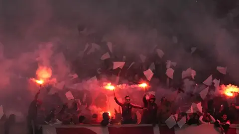 Afición de River Plate durante un partido