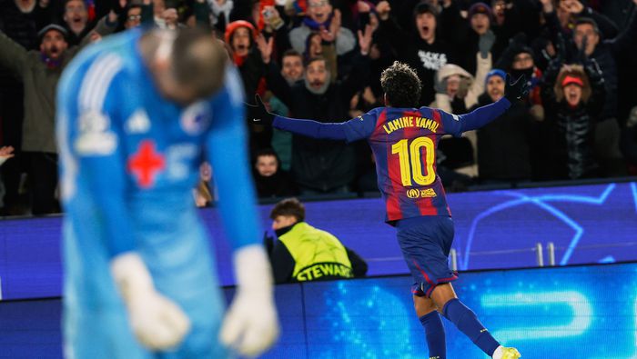 Lamine Yamal hizo el segundo gol de Barcelona ante Copenhague | AP
