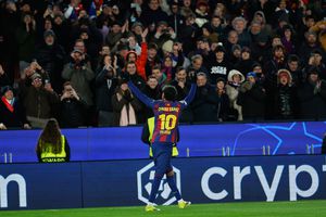 Lamine Yamal en celebración contra Copenhague en la Champions League | AP