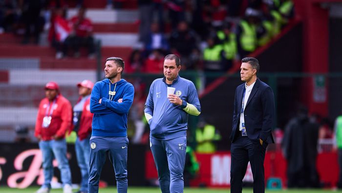 André Jardine y Diego Ramírez durante la Final de Clausura 2025 entre América y Toluca | MEXSPORT