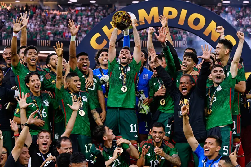 Santiago Giménez en la celebración de la Copa Oro 2023 con la Selección Mexicana | MEXSPORT