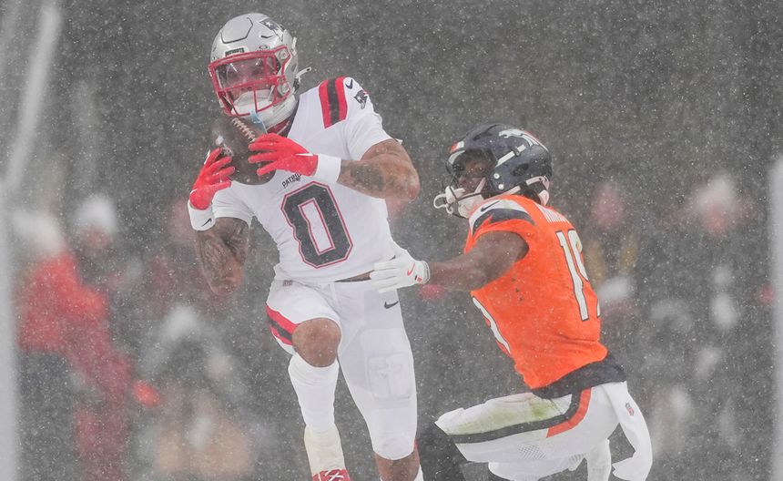 Christian González en el partido de los Patriots contra Denver en el Campeonato de la AFC | AP