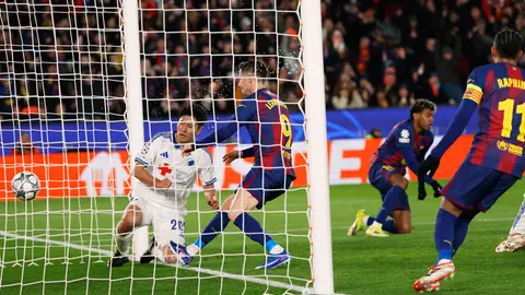 Lewandowski hizo el tanto del empate entre Barcelona y Copenhague | AP