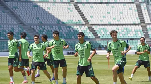 La Selección Mexicana en práctica previo al compromiso ante Bolivia