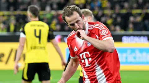 Harry Kane festejando el gol del empate en el partido | AP